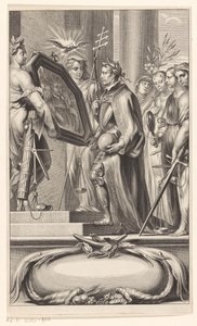 الملك يعكسه العدل والإيمان صفحة العنوان لـ: Petrus Belluga و Camillo Borello ، منظار المنظار ، 1655 بواسطة فرانسيس فيفيان