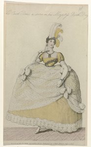 La Belle Assemblee ، 1 يوليو 1808 ، رقم 32: فستان المحكمة (...) بواسطة جون بيل (uitgever)