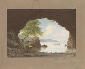 منظر طبيعي بعد اللوحة Fjeldgrotte paa Bornholm بواسطة G.E. ليبرت Fjeldgrotte paa Bornholm (العنوان على الكائن) بواسطة جورج اميل ليبرت