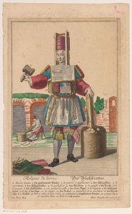 رجل يرتدي بدلة من أدوات التجليد Relieur de livres / Der Buchbinder (العنوان على الكائن) بواسطة كايزرليخوف