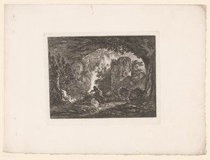 رجل يفر من ثعبان يطبع بعد اللوحات التي رسمها Ignace Duvivier (عنوان السلسلة) ديفرين Sujets Graves et dessinés par Ignace du Vivier: d
