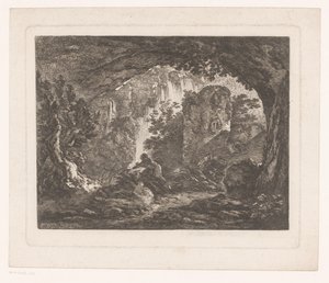 رجل يفر من ثعبان يطبع بعد اللوحات التي رسمها Ignace Duvivier (عنوان السلسلة) ديفرين Sujets Graves et dessinés par Ignace du Vivier: d