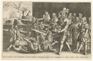 يفصل موريس القمح عن القشر ، 1618 بواسطة مجهول