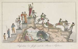 نابليون ليفنستراب ، 1814 سلم العظمة وسقوط نابليون (العنوان على الكائن) بواسطة مجهول