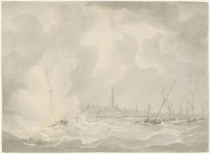 انفجار قارب جان فان سبيك ، 1831 بواسطة مارتينوس شومان (ربما)