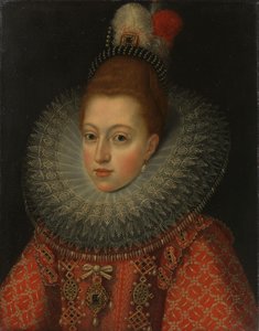 صورة لمارغريت النمسا (1584-1611) ، ملكة إسبانيا بواسطة فرانس بوربوس (الثاني) (رفض الإسناد)