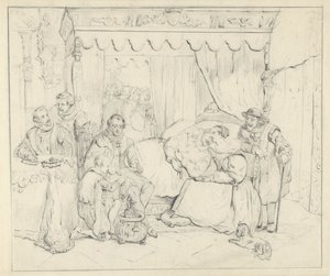 الأمير فيليم الأول ، بعد محاولة الاغتيال الفاشلة التي قام بها جان جوريجوي عام 1582 ، تحت رعاية شارلوت دي بوربون بواسطة نيكولاس بينيمان