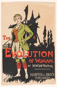 لوحة إعلانية لـ The Evolution of Woman بواسطة Harry Whitney McVickar بواسطة هاري ويتني ماكفيكار
