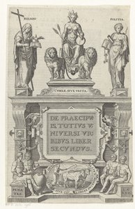 ريا ، الدين ، Bestuur en huisgoden Titelpagina voor: Georg Braun en Franz Hogenberg ، عن المدن الرئيسية للكون بأسره ، الكتاب الثاني ، s.a. بواسطة فيليبس جالي
