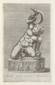 التقى Sculptuur van de jonge Hercules في المعركة بالعامية تمثال هرقل طفل روما (العنوان على الكائن) المنحوتات العتيقة في روما (عنوان السلسلة) أيقونات التماثيل القديمة لمدينة روما والتي تظهر في الأماكن العامة (عنوان السلسلة) بواسطة مجهول
