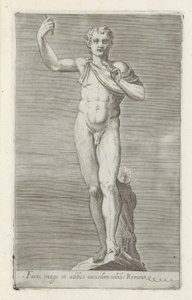 Sculptuur van een faun صورة لحيوان في منزل أحد النبلاء الرومان (العنوان على الشيء) المنحوتات العتيقة في روما (عنوان السلسلة) أيقونات التماثيل القديمة لمدينة روما والتي تظهر في الأماكن العامة (عنوان السلسلة) بواسطة مجهول