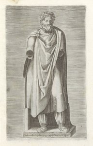 Sculptuur van een gegengen koning Parthorium king أسرى من الحجر الأسود لروما في مبنى Cesys (العنوان على الكائن) المنحوتات العتيقة في روما (عنوان السلسلة) أيقونات التماثيل القديمة لمدينة روما والتي تظهر في الأماكن العامة (عنوان السلسلة) بواسطة مجهول