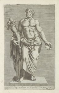 التقى Sculptuur van een man een hoorn des overvloeds تمثال جني في مبنى الكابيتول (العنوان على الكائن) المنحوتات العتيقة في روما (عنوان السلسلة) أيقونات التماثيل القديمة لمدينة روما والتي تظهر في الأماكن العامة (عنوان السلسلة) بواسطة مجهول