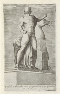 Sculptuur van een van de Dioscuren op het Quirinaal te Rome عمل Bucephalus والكسندر العظيم (...) (العنوان على الكائن) المنحوتات العتيقة في روما (عنوان السلسلة) أيقونات التماثيل القديمة لمدينة روما والتي تظهر في الأماكن العامة (عنوان السلسلة) بواسطة مجهول
