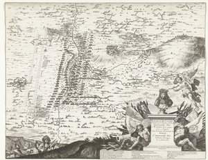 سلاج بيج كاسل 1677 معركة كاسيل التي فاز بها جيش الملك بقيادة الأخ الوحيد لصاحب الجلالة على جيش أراضي هولندا ، بقيادة أمير أورانج في 11 أبريل 1677 (العنوان على الشيء) بواسطة لوديويجك الرابع عشر (ملك فرانكريك)