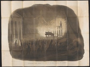 كارتون في تقويم طالب ليدن ، 1866 دخول الدراسة المجانية إلى معبدها في ليدن (مشهد أحلام) (العنوان على الكائن) بواسطة بي بلومرز (Steendrukkerij van)