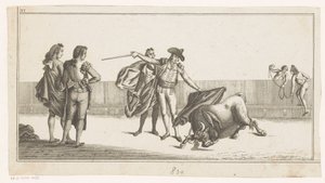 طعن الثور من قبل مصارع الثيران Coleccion de las Principales suertes de una corrida de toros (عنوان السلسلة على الكائن) مجموعة من أهم المناورات في مصارعة الثيران (عنوان المسلسل) بواسطة أنطونيو كارنيسيرو