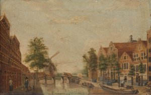 The Brouwersgracht في أمستردام بواسطة مجهول