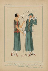 باريسي جدا. الموضة والأناقة والأناقة باريسي للغاية ، 1923 ، رقم 8: 2. - DRAGONFLY. / تنورة مغربية ساتان ... بواسطة مجهول