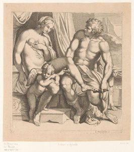 فينوس في Anchises الأطفال في Palazzo Farnese في روما (عنوان السلسلة) بواسطة أنيبال كاراتشي