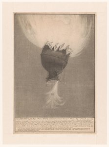 Verongelukken van de luchtballon van Pilatre de Rozier en Romain boven Boulogne ، 15 June 1785 دمر الصعود بيلاتري دي روزير ورومان ، في شاتو دي لا مويت في 21 نوفمبر 1783 ، بعد أن حصلوا على أموال كبيرة من الحكومة في عام 1784 بواسطة مجهول