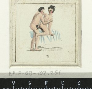 الزوجان يمارسان الحب ، تقف المرأة وظهرها للرجل ثمانية مشهد جنسي (عنوان المسلسل)