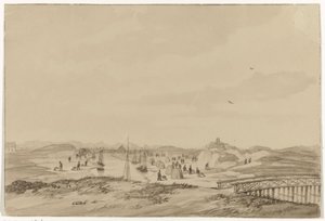 التنقيب عن الرمال في الكثبان الرملية بالقرب من لاهاي ، 1846 بواسطة مجهول