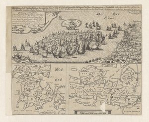 زيسلاغ في دي سونت ، 1658 صورة للبدلة الهولندية في Sündt / وتبع ذلك اجتماعات دامية للغاية ، الجمعة 29 أكتوبر / تشرين الأول و 8 نوفمبر / تشرين الثاني. ... آو. 1658 (العنوان على الكائن) بواسطة مجهول