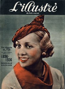 1896-1936: أربعون سنة من حياة العالم. صورة لامرأة أنيقة من عام 1936. في "" L'illustrious du Petity Journal " بواسطة مجهول مجهول