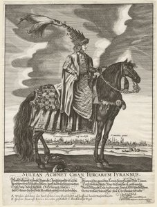 أحمد الثالث - سلطان أحمد الثالث (1673-1736) - مجهول - 1710 - نقش على النحاس - 37.5 × 28 - مجموعة خاصة بواسطة مجهول مجهول