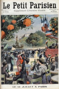 كرة 14 يوليو في باريس. احدى جريدة "Le Petit Parisien" بتاريخ 19/7/1908. مجموعة خاصة. بواسطة مجهول مجهول