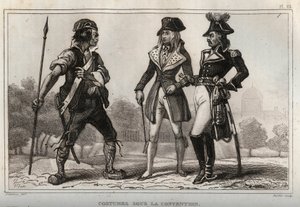 ازياء بموجب الاتفاقية. نقش من عام 1859 في "" لوموند. تاريخ جميع الشعوب من أبعد الأوقات حتى يومنا هذا ". بواسطة M. E. de Lostalot-Bachoue (Lostalot Bachoue). مجموعة خاصة. بواسطة مجهول مجهول