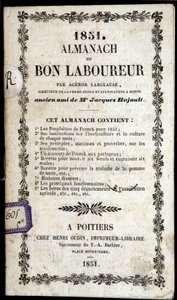 غلاف كتاب Almanach du Bon Ploureur ، بقلم Agenor Larclause ، بواتييه بواسطة مجهول مجهول