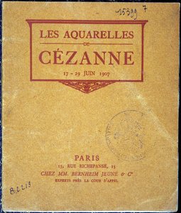 غلاف كتالوج معرض "Les Aquarelles de Cézanne" بواسطة مجهول مجهول