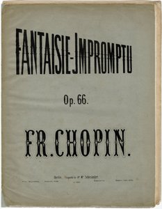 صفحة الغلاف للطبعة الألمانية من Fantaisie-Impromptu ، مرجع سابق. 66 - فريدريك شوبان (1810-1849). الطباعة الحجرية ، حوالي 1856. مجموعة خاصة بواسطة مجهول مجهول