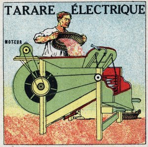 الأدوات الكهربائية: مقطع عرضي لقطر كهربائي. رسم توضيحي مجهول من عام 1925. مجموعة خاصة. بواسطة مجهول مجهول