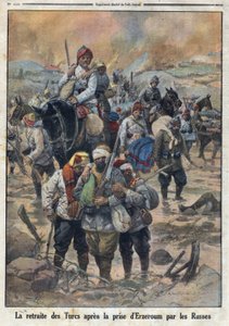 الحرب العالمية الأولى 1914-1918 (الحرب 14-18). تراجع الأتراك بعد سيطرة الروس على أرضروم. فى "" لو بيتيت جورنال "فى 27/2/1916. مجموعة خاصة بواسطة مجهول مجهول