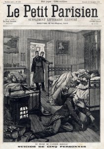 خمسة انتحار في شارع مارسو في باريس. في "" Le Peute Parisien "" في 21/11/1897. مجموعة خاصة بواسطة مجهول مجهول