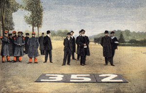 الطيران الفرنسي: تتبع الخطوط الجوية. نقش. احدى جريدة "Le Petit Parisien" بتاريخ 6/11/1910. مجموعة خاصة. بواسطة مجهول مجهول