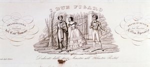 واجهة I due Figaro ، عمل أليساندرو سبيرانزا بواسطة مجهول مجهول