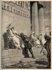 يعود زعيم الغال Brennus (Brennos) إلى العاصمة الرومانية في 390 قبل الميلاد. - الغال في روما - نهب روما - نقش 1890 بواسطة مجهول مجهول