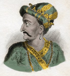المغول الكبير (المغول أو المغول) (ربما أورنجزيب (1618-1707) ، المعروف أيضًا باسم ألامجير) (أبو مظفر محي الدين محمد أورنجزيب ألامجي) - نقش القرن التاسع عشر - ميلانو بواسطة مجهول مجهول