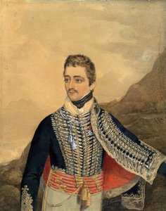 جوزيف أنتوني بوناتوسكي (1763-1813) - الأمير جوزيف بوناتوسكي - مجهول - 1807 - ألوان مائية ، غواش على ورق - 26.5 × 21 - مجموعة خاصة بواسطة مجهول مجهول