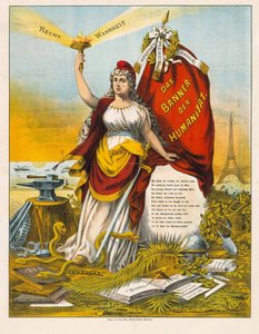 إلهة الحرية بالمطرقة والسندان - مجهول - ج. 1890 - الطباعة الحجرية الملونة - مجموعة خاصة بواسطة مجهول مجهول