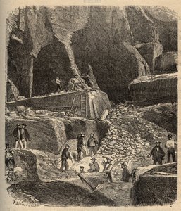 محاجر رخام Saint-Genies (Saint Genies) - Dordogne - نقش في "" PATRIE "- PINTURE وصف أساسي لفرنسا في 6 مجلدات بواسطة LUCIEN HUARD - نهاية القرن التاسع عشر بواسطة مجهول مجهول