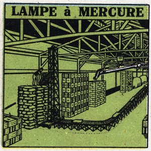 خصائص الغاز الجديدة: مصباح الزئبق. رسم توضيحي مجهول عام 1925. مجموعة خاصة. بواسطة مجهول مجهول