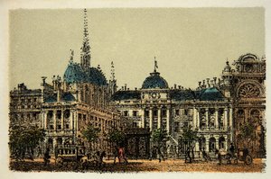 باريس عام 1874: قصر العدل وسانت شابيل ، مجموعة خاصة بواسطة مجهول مجهول
