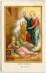 صورة التقية: أجاثا صقلية (chromolithography) بواسطة مجهول مجهول