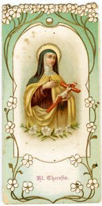 Pious image: Saint Therese of the Child Jesus and the Holy Face (chromolithography) بواسطة مجهول مجهول