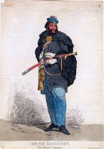 "" صورة دينيس دافيدوف (دافيدوف) (1784-1839) "" نقش مجهول 1813 مقاس 32.7 × 23 سم مجموعة خاصة بواسطة مجهول مجهول